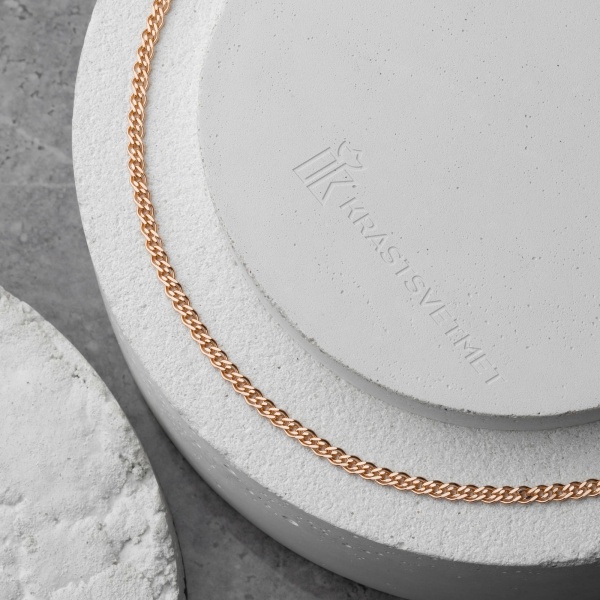 Цепь из красного золота 585, плетение «Нонна»